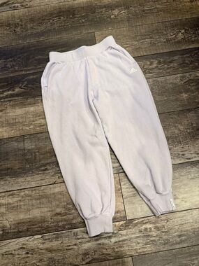 adidas Lavender Track Joggers with Ribbed Cuffs